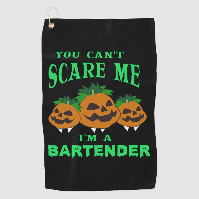 Bartender Halloween   Golf Towel (Front)