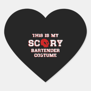 Bartender Halloween       Heart Sticker