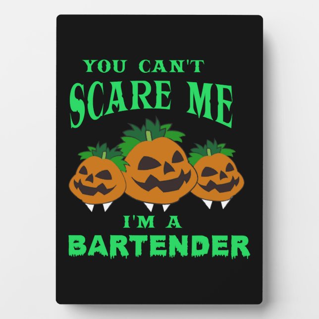 Bartender Halloween   Plaque (Front)