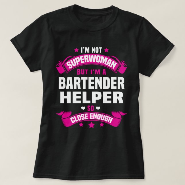 Bartender Helper T-Shirt (Design Front)