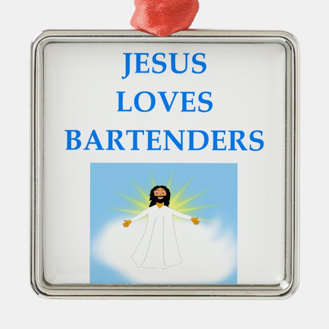 BARTENDER METAL TREE DECORATION (Front)