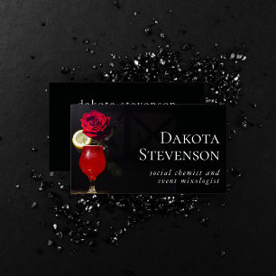 Bartender Minimal Event or Party Social Chemist Business Card