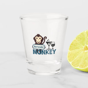 Bartender Monkey Shot Glass