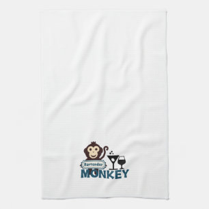 Bartender Monkey Tea Towel