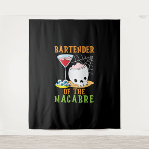 Bartender of the Macabre Bartender Halloween Tapestry