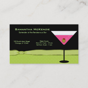 Bartender/Owner Bar Business Card