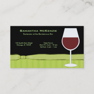 Bartender/Owner Bar Business Card