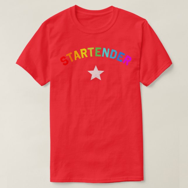 Bartender Pride Startender Rainbow T-Shirt (Design Front)
