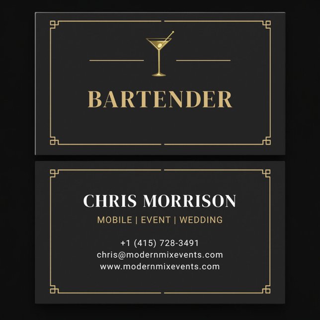 Bartender Professional Business Card (Creator Uploaded)