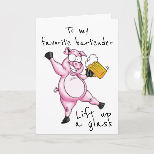 **BARTENDER** READY TO CELEBRATE **BIRTHDAY** CARD (Front)