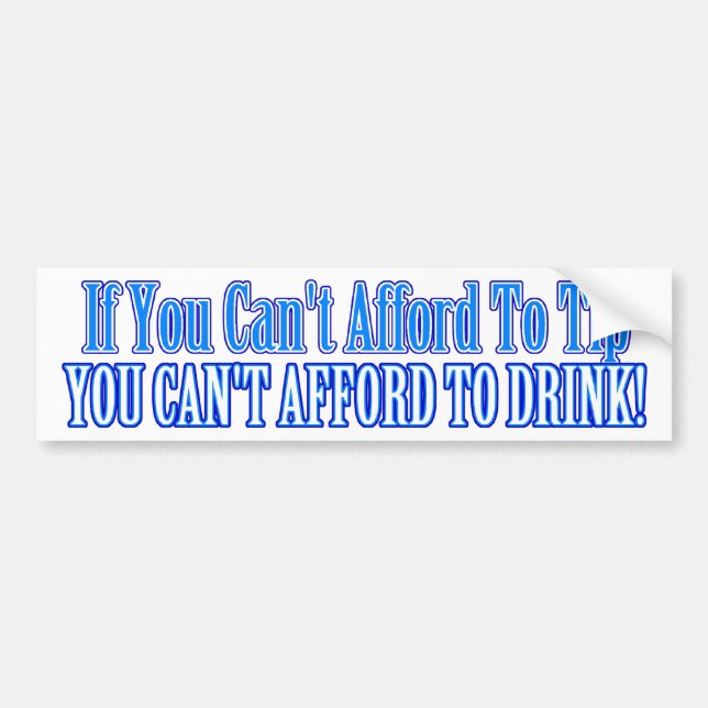 Bartender Saying Bumper Sticker (Front)