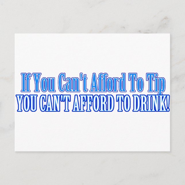 Bartender Saying Postcard (Front)