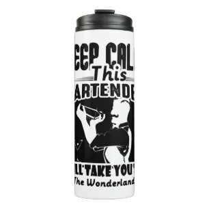 Bartender Shirt - Keep Calm This Bartender T shirt Thermal Tumbler