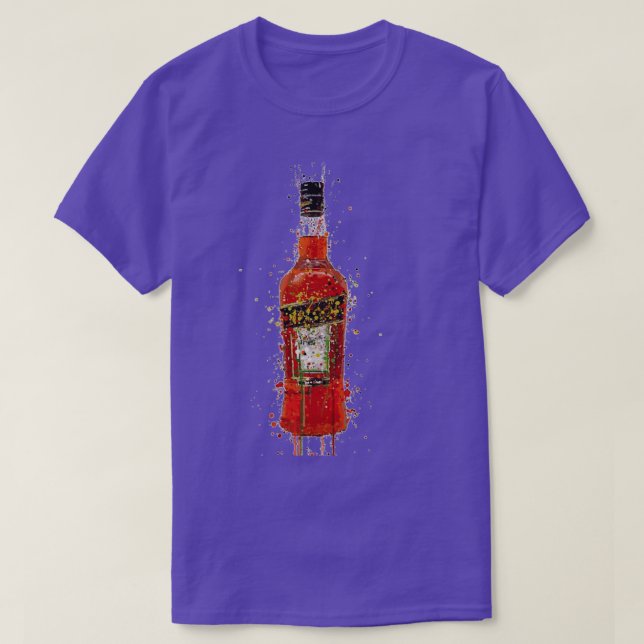 Bartender Shirt Splatter Bar Art Aperol Bottle (Design Front)