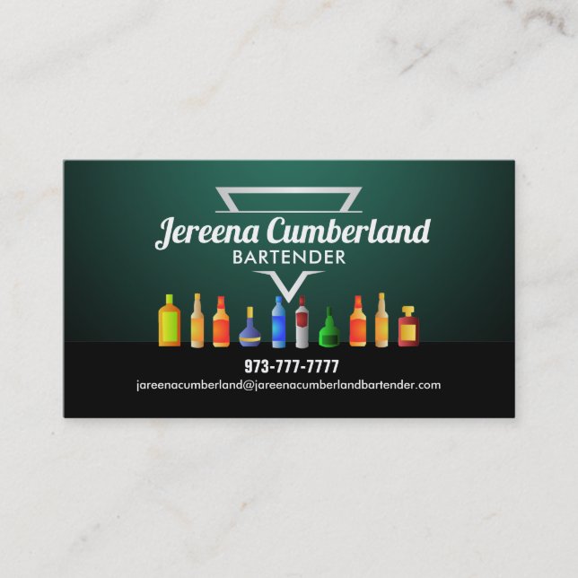 Bartender Slogans Business Cards (Front)