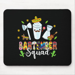 Bartender Squad Lets Fiesta Cinco De Mayo Mexican  Mouse Pad