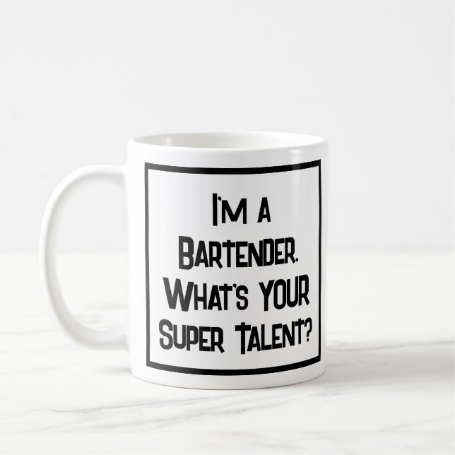 Bartender Super Talent. Coffee Mug (Left)
