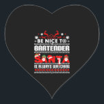 Bartender Ugly Christmas Sweater Gift Funny Barten Heart Sticker<br><div class="desc">Bartender Ugly Christmas Sweater Gift Funny Barten</div>