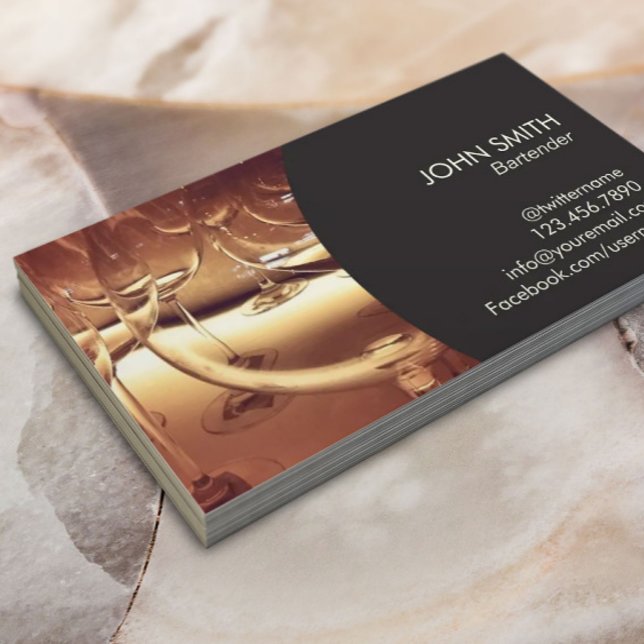 Bartender Wine Taster Business Card (Creator Uploaded)