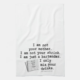 BARTENDER'S POEM Kitchen, Bath or Bar TOWEL