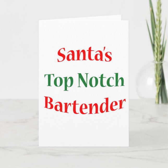 BartenderTop Notch Holiday Card (Front)