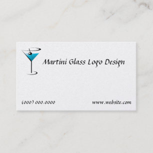 Bartending Business Card Martini Glass Logo