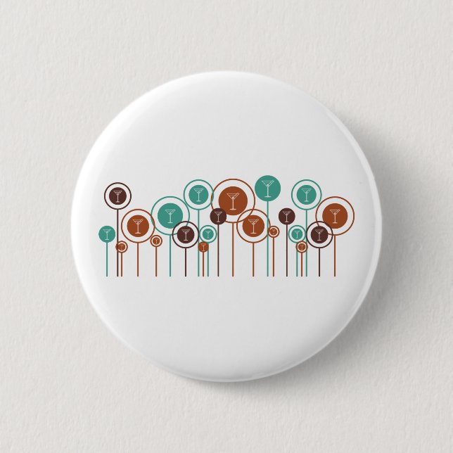 Bartending Daisies 6 Cm Round Badge (Front)
