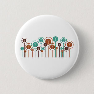 Bartending Daisies 6 Cm Round Badge