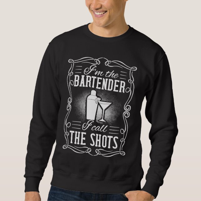 Bartending Shaker Mixing Cocktail Bartender Sweatshirt (Front)