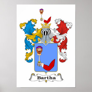 Bartha Family Hungarian Coat of Arms 11x15” Prin Poster