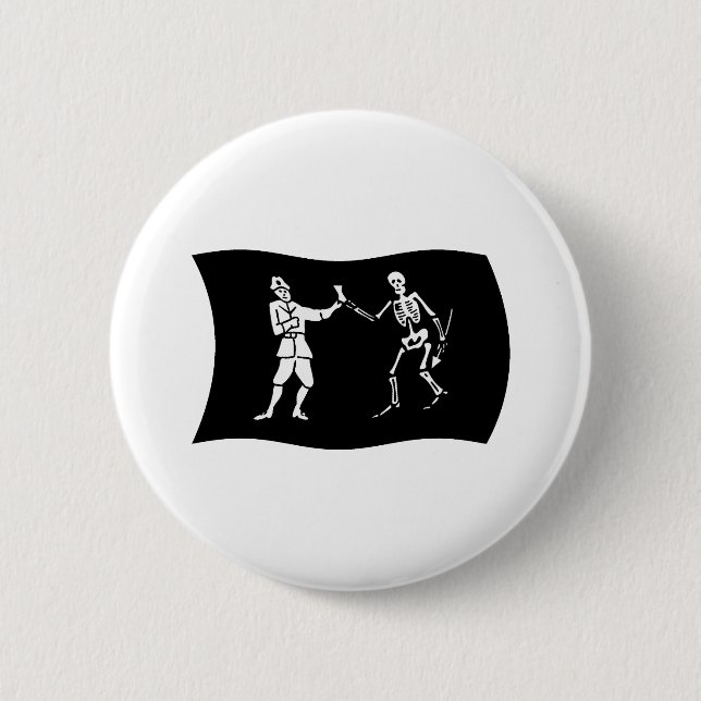 Bartholomew Roberts Flag Button (Front)