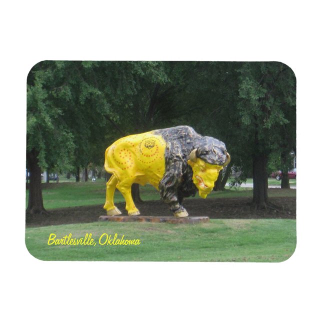Bartlesville,Oklahoma bison statue Magnet (Horizontal)