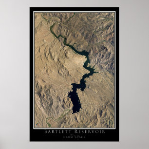 Bartlett Lake Arizona Satellite Poster Map