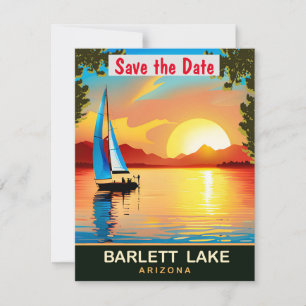 Bartlett Lake Arizona Sunset Wedding Invitation