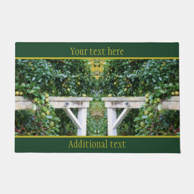 Bartlett Pears On Tree Orton Personalised Doormat (Front)