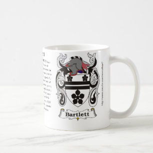 Bartlett, the origin, meaning and the crest coffee mug