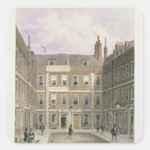 Bartlett's Buildings, Holborn, 1838 Square Sticker