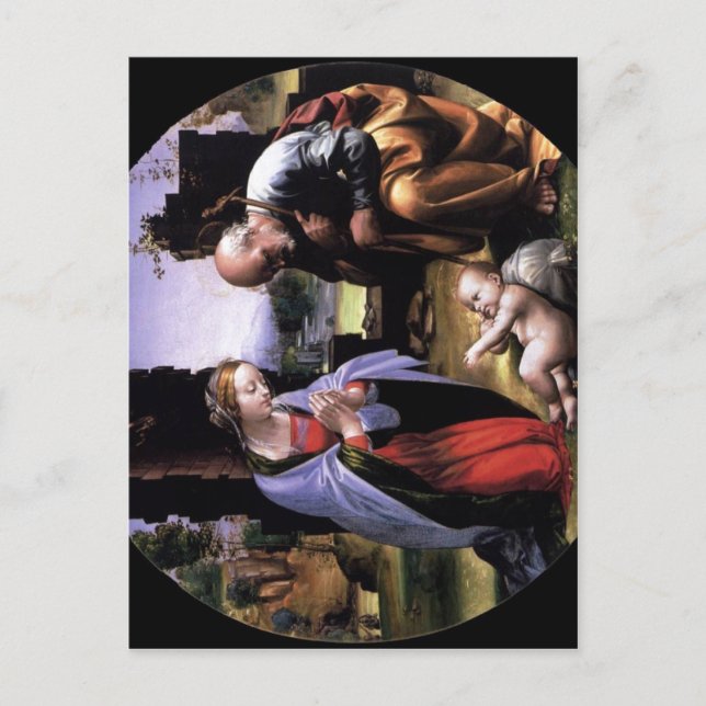 Bartolomeo, Fra Die Anbetung des Kindes, Tondo um  Postcard (Front)
