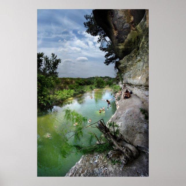 Barton Creek Cliffs - Austin Texas Poster (Front)