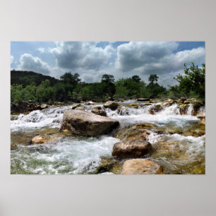 Barton Creek Greenbelt Waterfalls - Austin, Texas Poster