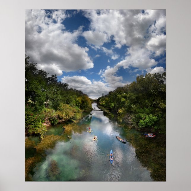Barton Creek Kayaks - Austin Texas Poster (Front)