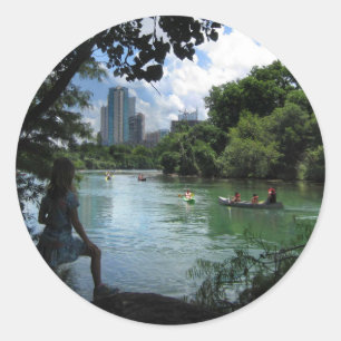 Barton Creek / Ladybird Lake - Austin, Texas Classic Round Sticker