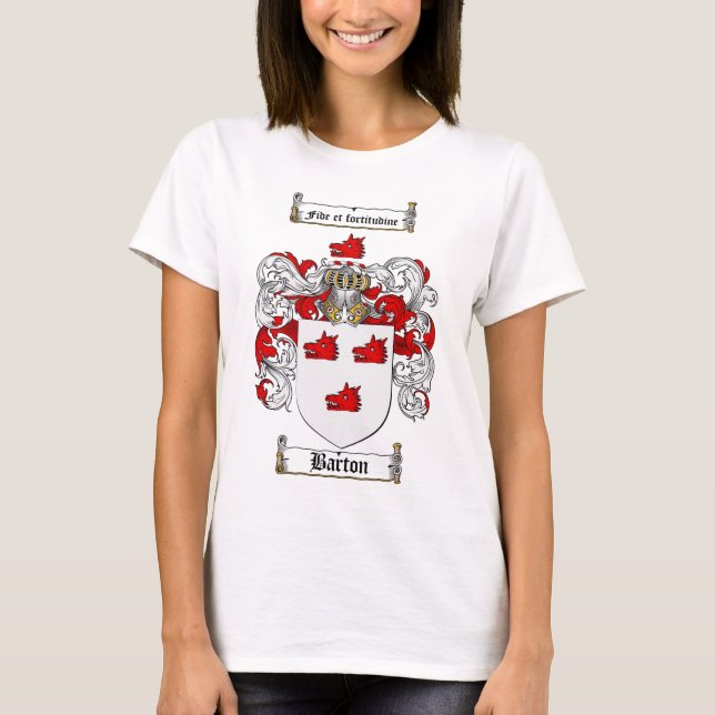 BARTON FAMILY CREST -  BARTON COAT OF ARMS T-Shirt (Front)