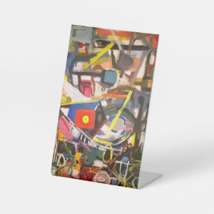 Barton Springs Abstract Jeff Hankamer Artjunkhaus Pedestal Sign