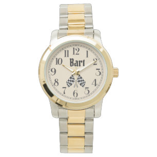 Bart's Crossed Chequered Flags Watch