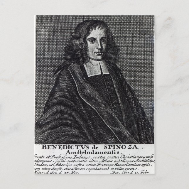 Baruch de Spinoza Postcard (Front)