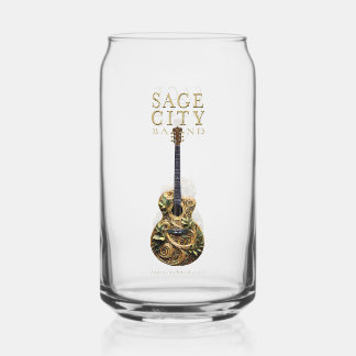 Barware glass with Sage City band design.