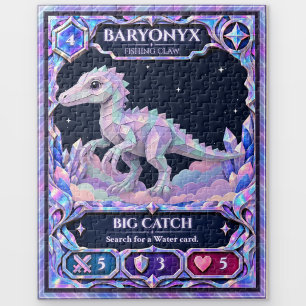 Baryonyx Dinosaur, Rainbow Foil Art Jigsaw Puzzle