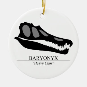 Baryonyx Skull Ceramic Tree Decoration