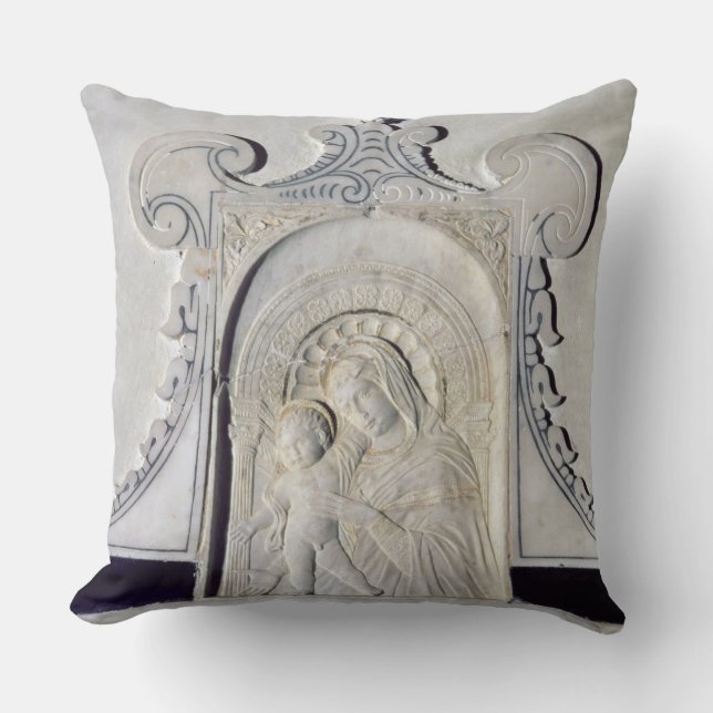 Bas-relief of a Madonna and Child (marble) Cushion (Front)
